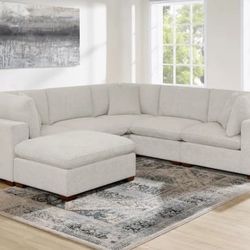 Title - Thomasville Lowell 6-Piece Modular Sectional – Light Gray – New – Save Big!