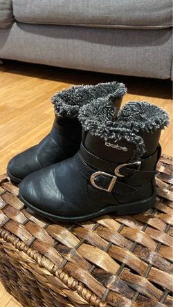 BeBe girls black fleece lined boots size 10
