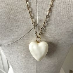 Puffy Heart Pendant Necklace 