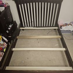 Full size bed frame and slates