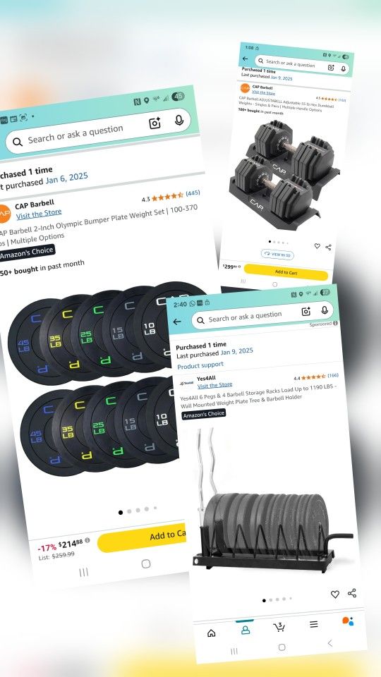 CAP Adjustable Dumbbells And WeightPlates