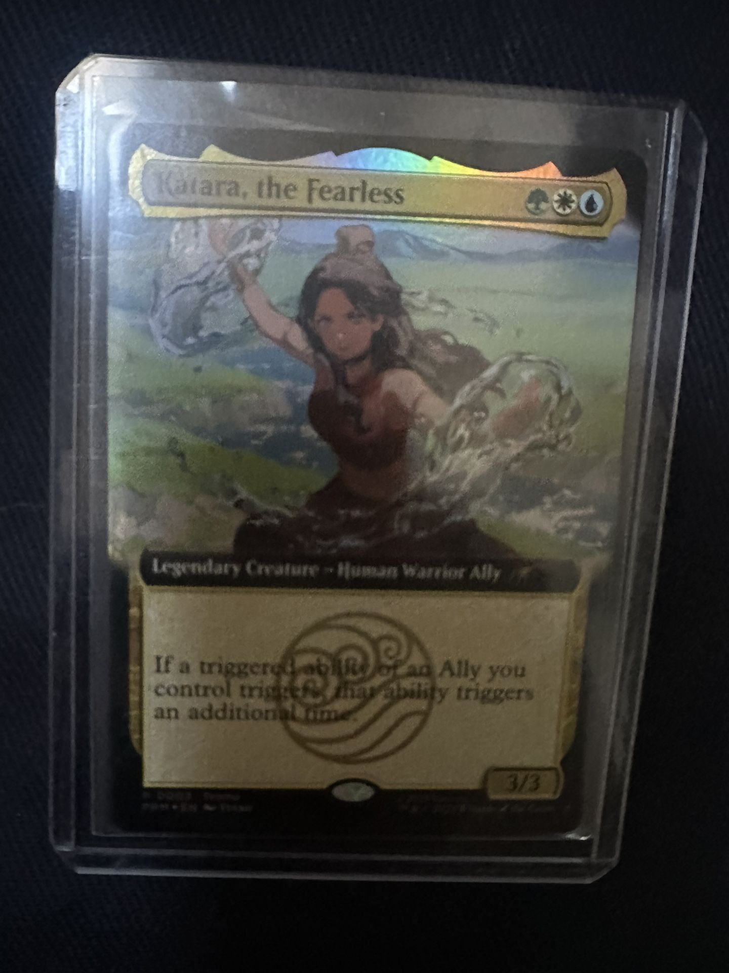 Katara, The Fearless promo card from Magic: The Gathering - Avatar: The Last Airbender
