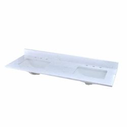60 in. W x 22 in. D Engineered stone composite Double Sink Vanity Top