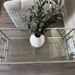 Silver Glass Coffee Table 