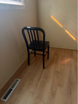 Black metal chair