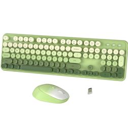 Green keyboard with mouse