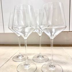 Bistro Set of 4 Wine Glasses, 23.5oz + free gift