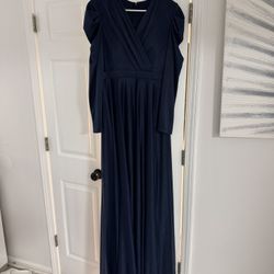 Navy Sparkly Long Dress