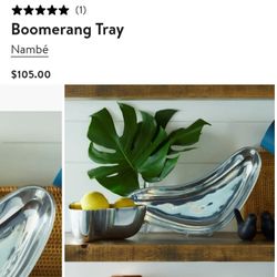 Boomerang Tray Silver