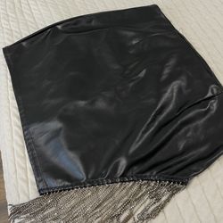 Leather Black Skirt 