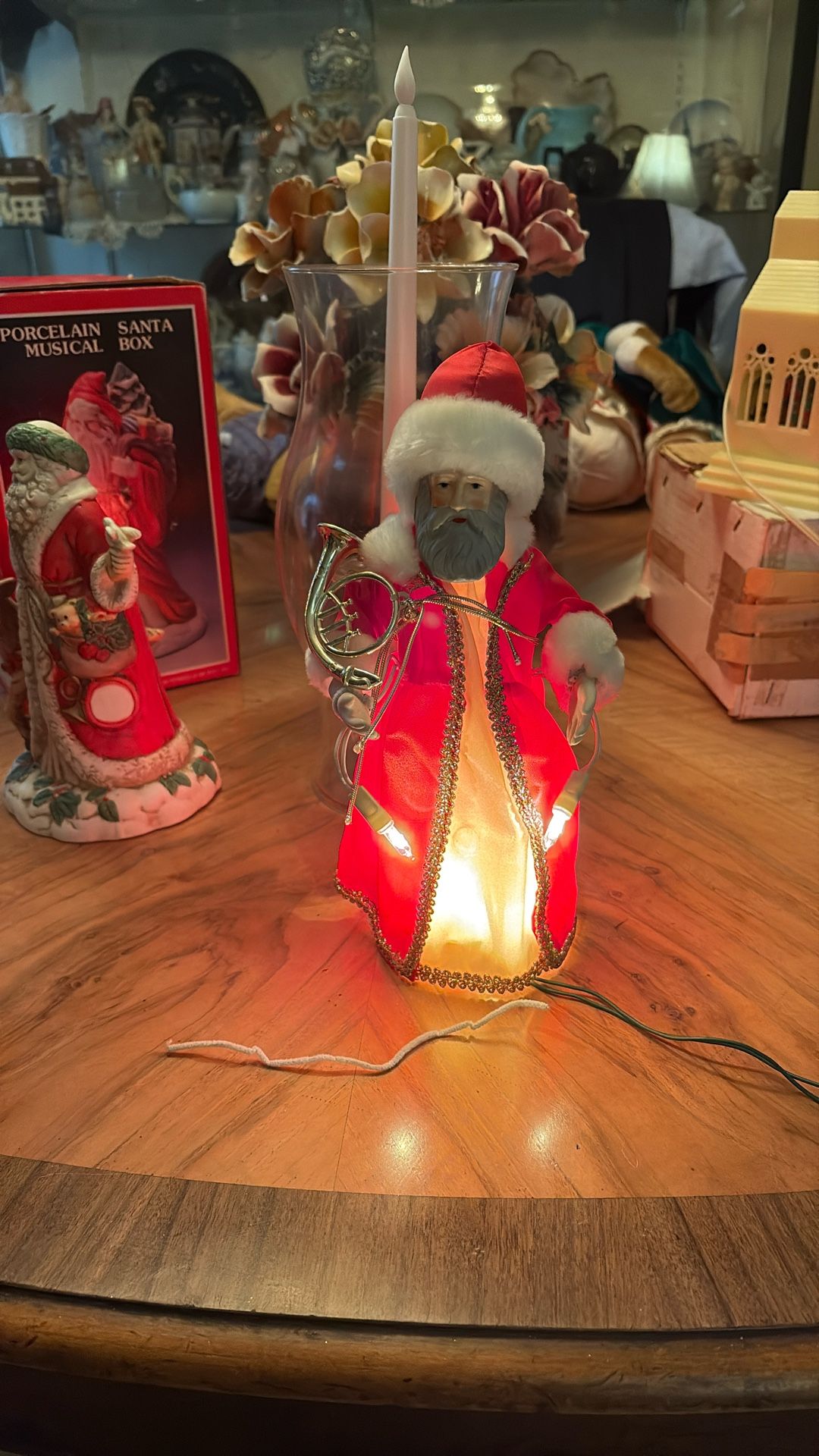 Vintage Silvestri 10” Santa Tree Topper