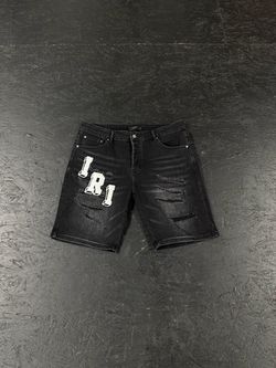 Distressed Denim Shorts