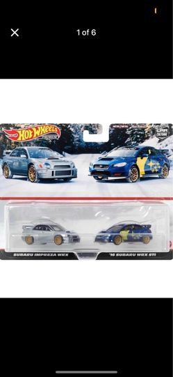 Hot Wheels HKF60 Premium 2-Pack Subaru Impreza WRX / '16 Subaru WRX STI [Mini Car]