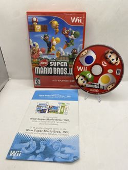 New Super Mario Bros Wii (Nintendo Wii)  - Clean & Tested w insert