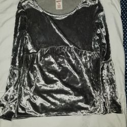 Long Sleeve Velvet Shirt