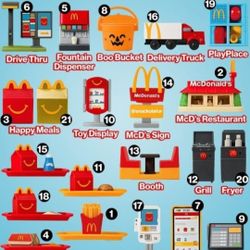 Lil McDonald's Toys And Boxes