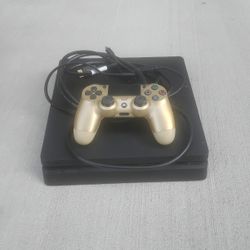 Sony PlayStation 4 Slim Black Console 500GB + Controller+ HDMI + Power Cord- Excellent