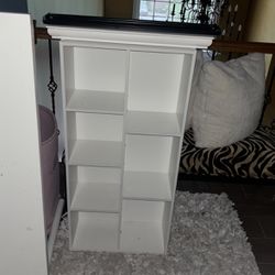 7 Cube White Bookshelf 