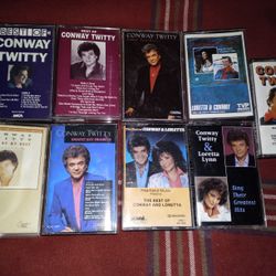 Conway Twitty And Loretta Lynn Lot Of 9 Cassettes 