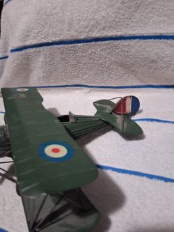 WWI RAF Biplane Die-Cast Model Airplane