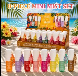 8-Piece Mini Shimmer Fragrance Body Mist Set