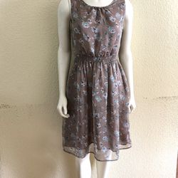 ROMY Brown Floral  Dress Size XS