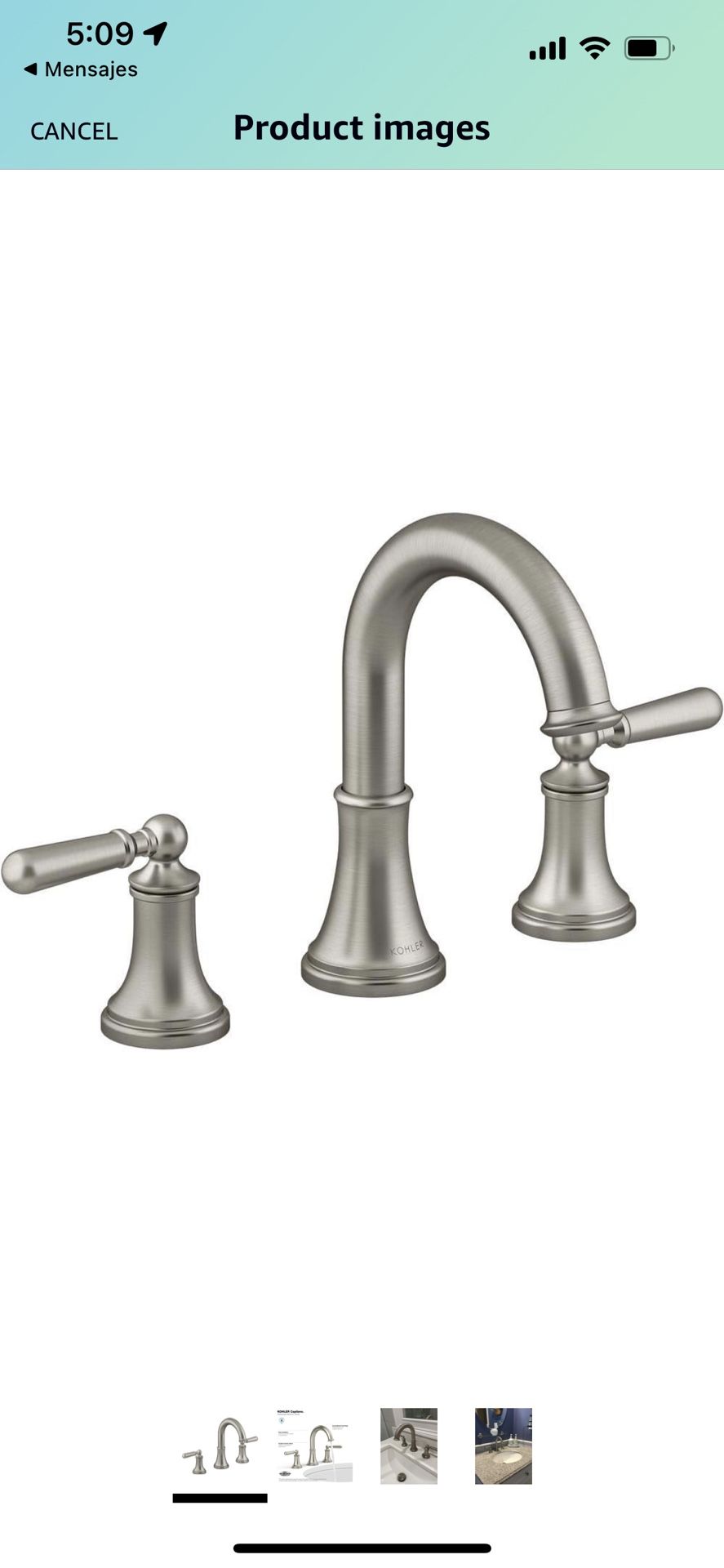 Kohler Capilano 8 in. Widespread 2-Handle Bathroom Faucet in Vibrant Brushed Nickel