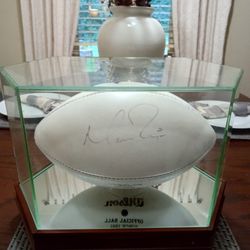 Matt Ryan Signed Football In Display Case And Jsa Certificate Of Authenticity 