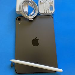 Apple Ipad Mini 6th Generation (2021/ 8.3” Liquid Retina ) 64GB WiFi + cellular (5G Unlocked) with pen, case & Accessories (256GB $569) 