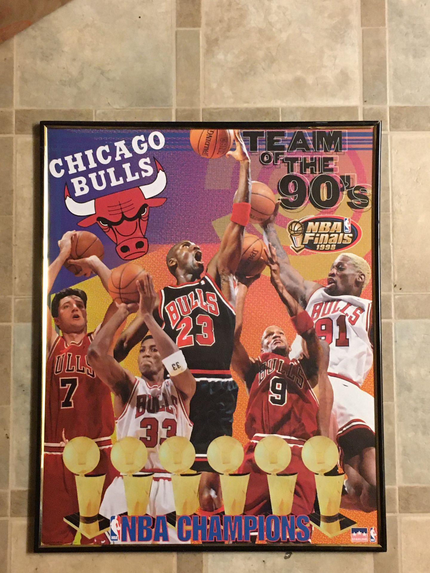 Chicago Bulls “Team of the 90’s” Frame