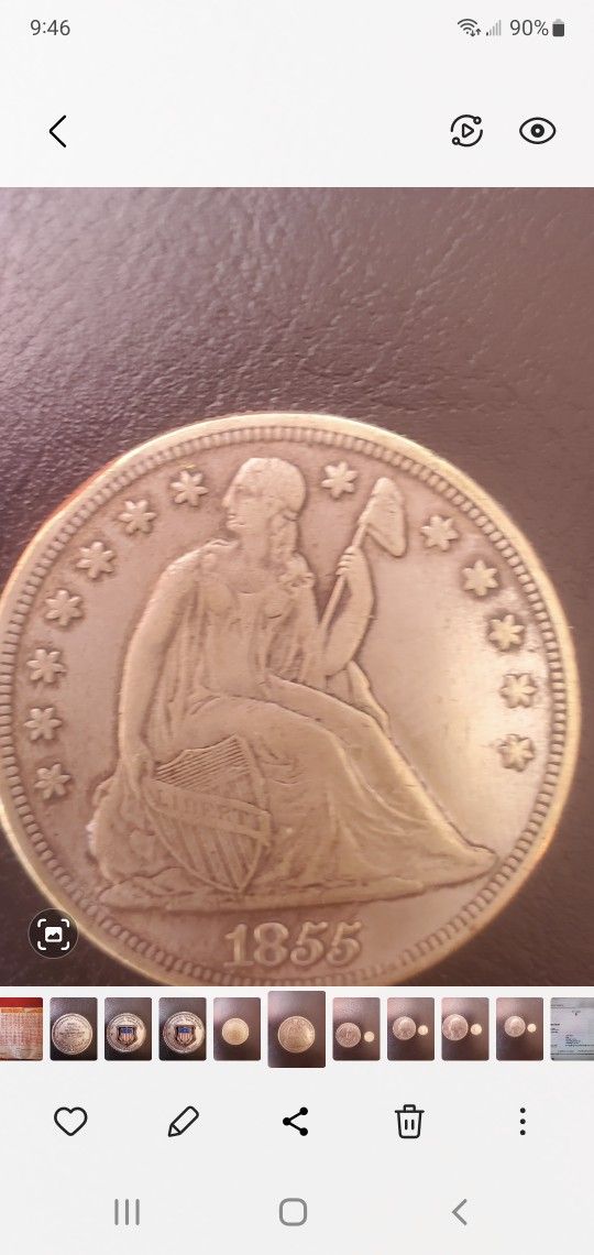 Seated Liberty Dollar 1855