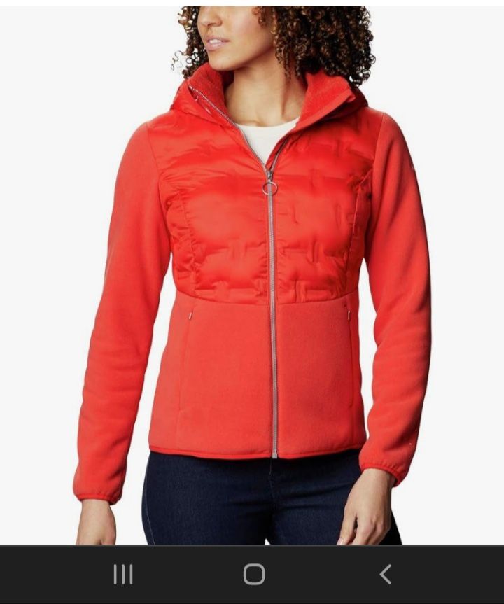 columbia delta ridge women's full zip fleece jacket orange