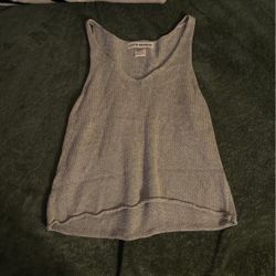 grey knit tank top