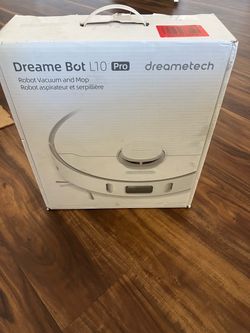 New in box Dreametech Bot L10 Pro Rechargeable HEPA Bagless Household Robot Vacuum And Mop, White