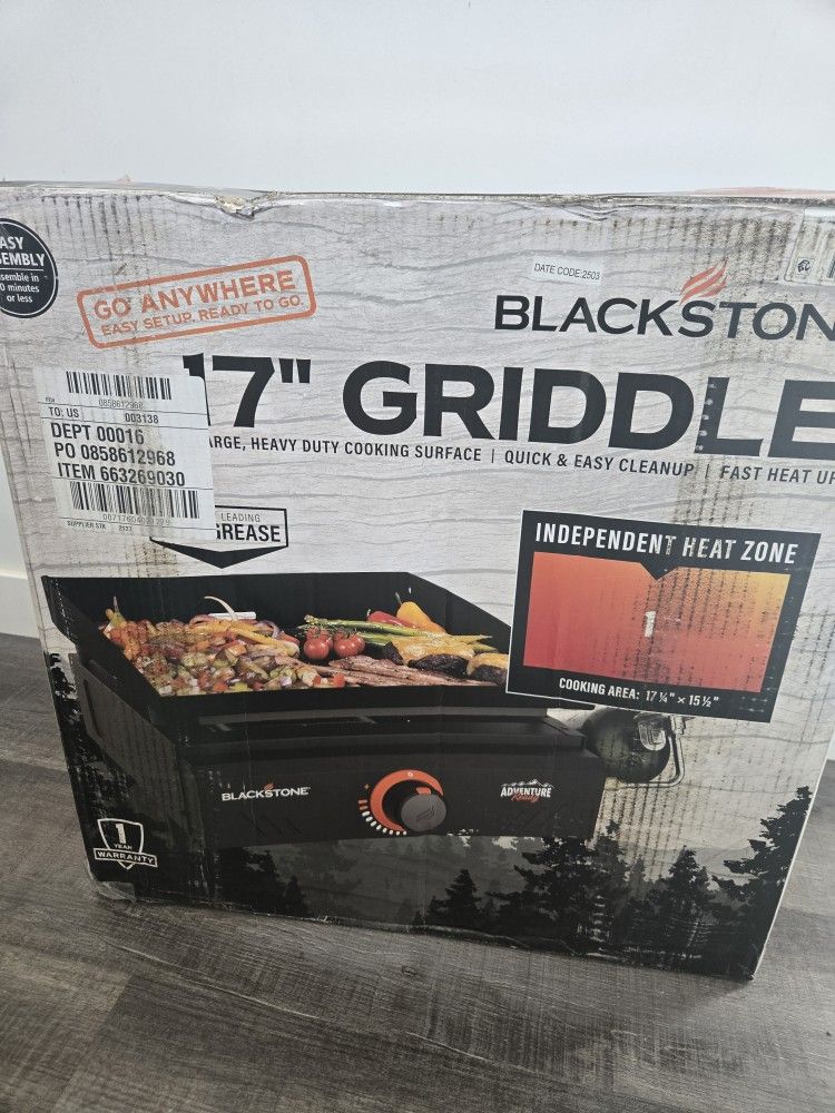 17 Inch BLACKSTONE GRIDDLE NEW