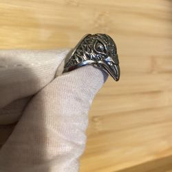 Raven Bird Silver 925 Ring Size 11 