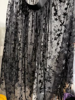 Black lace ankle length skirt