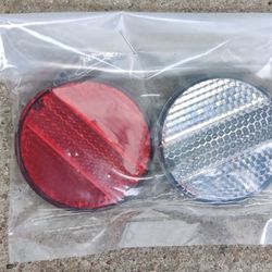 Cateye RR-165-SL, RR-165 Japan Cat Eye White Red Bike Front & Rear Reflectors