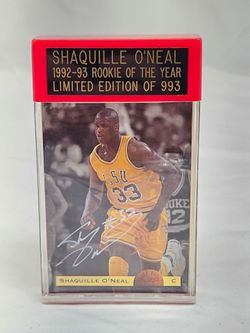 1992-93 Shaquille O'Neal Limited Edition Hand Signed Rookie of the Year Card Classic #13/993 w/ COA