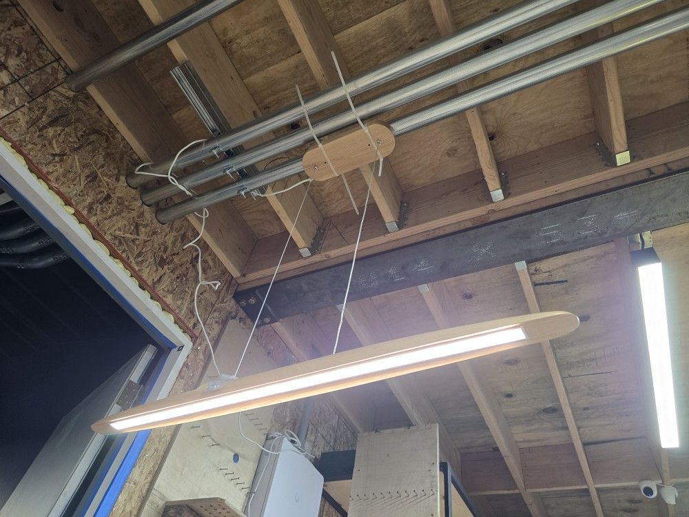 Linear LED ceiling lamp with RC $150 OBO
