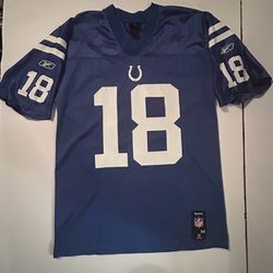 NFL Peyton Manning Indianapolis Colts Reebok Blue #18 Football Jersey Medium