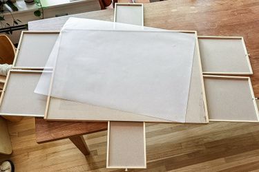 Puzzle Board with Drawers and Plastic Cover