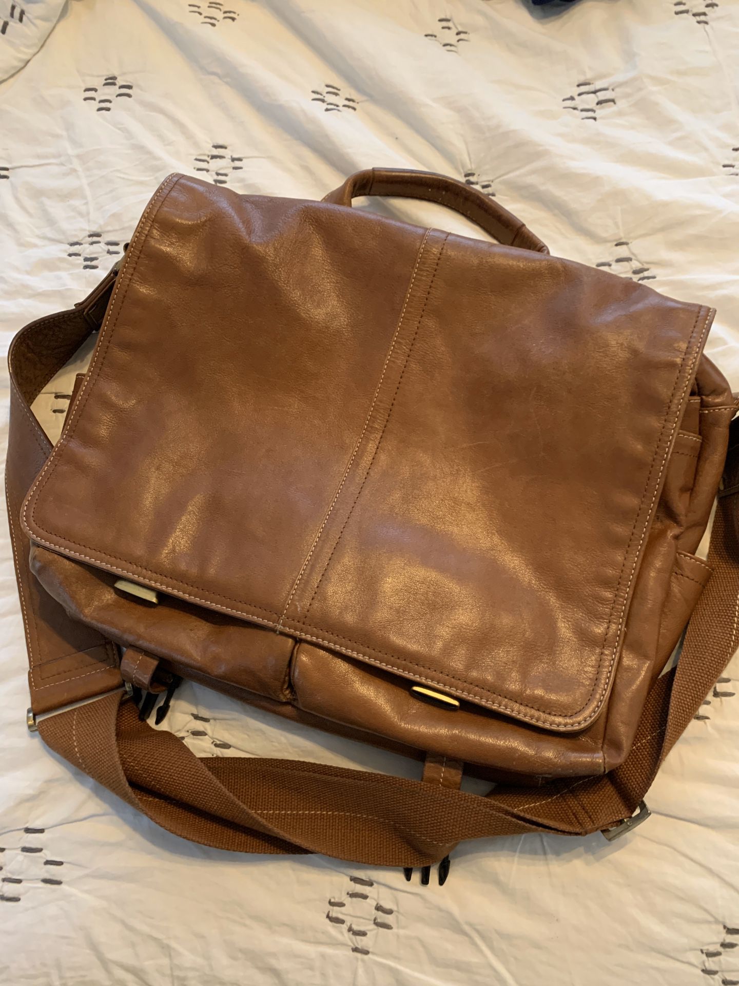 Leather laptop/messenger bag