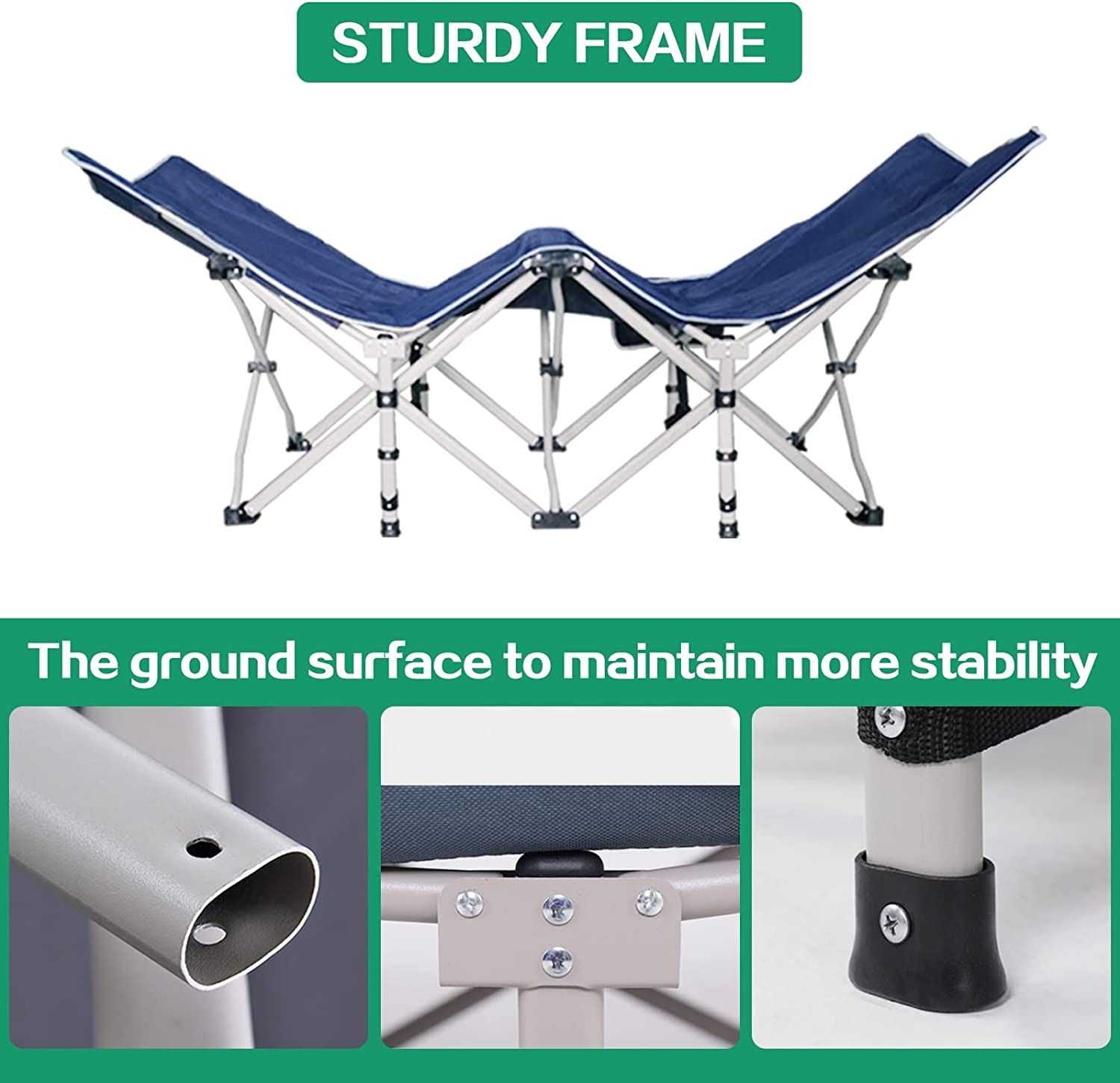 Faysore cot for sleeping with adult camping MATS sturdy camping bed with carrying bag, folding cot for hiking, home, office, nap