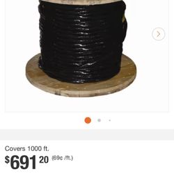 Southwire 1,000 ft. 4 Black Stranded AL USE-2 Cable
