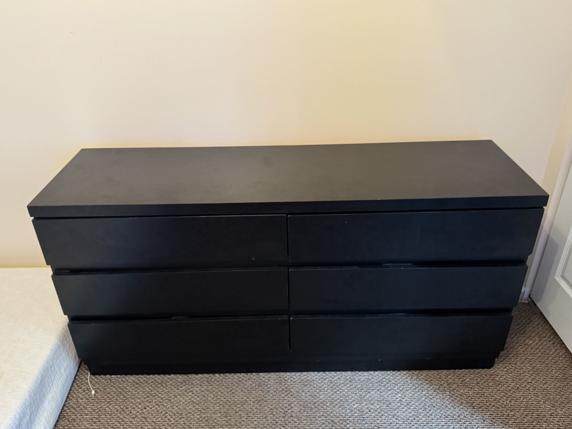 Dresser 6 drawers black 