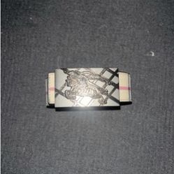 Burberry Nova Check Belt w/ Silver Tone Buckle