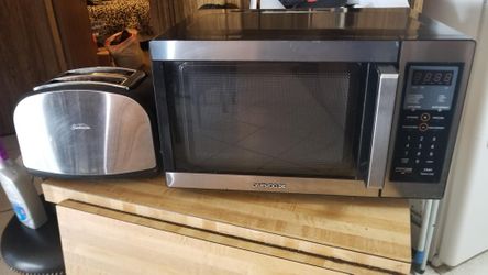 Microwave and toaster
