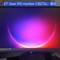 27"Acer IPS Monitor CB272u 75z