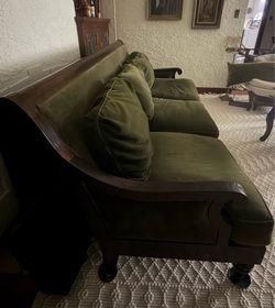 Antique green sofa